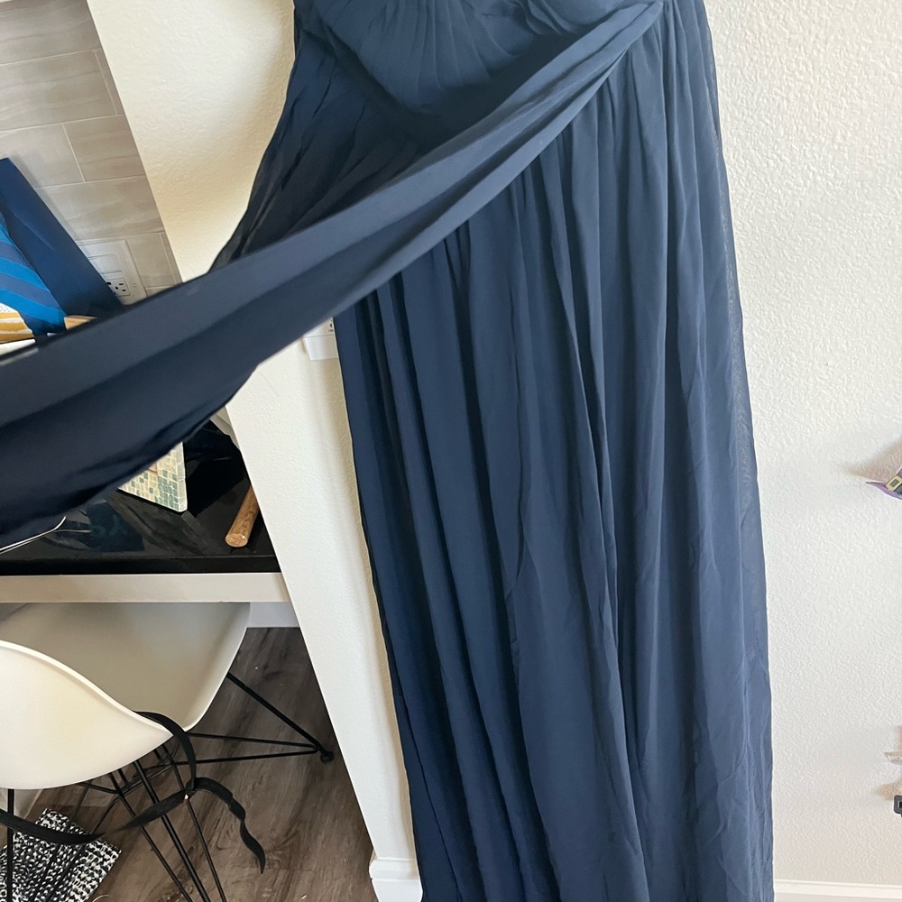 Jenny Yoo Navy Blue Mira Convertible Dress 18 - Picture 7 of 13